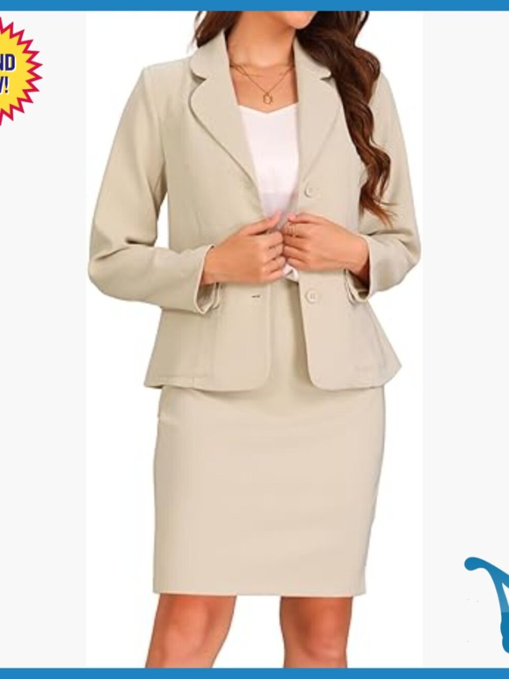 Women's 2-Piece Skirt Suit Set Blazer Pencil Skirt Office Interview